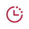 Uhr in Rot